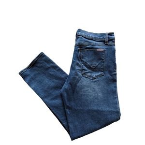 Hudson High Rise Ripped Straight Jeans Size 31